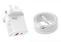 Chargeur mural électrique USB Type-C PD QC3.0 à charge rapide 20W, protection OTP, multi-appareils, prise EU/UK/US/AU