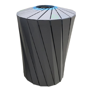 Cheap Wholesale Fashion Recycle Galvanized Sheet Park Community Garden Weast Bin Patio Waterproof Furniture trash Bin