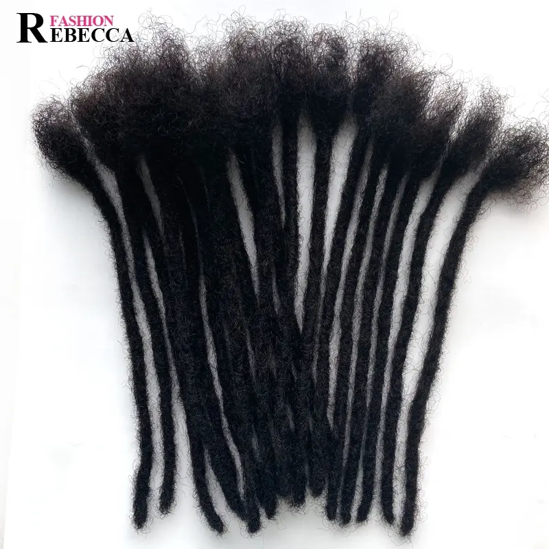 ربطات شعر بشري, ربطات شعر بشري موديل ريبيكا 100% مقاس 12 بوصة-20 بوصة وصلات شعر من النوع الأفريقي الطبيعي مصنوعة يدويًا للرجال والنساء والرجال