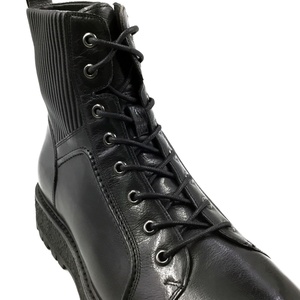 Nuevas Botas de Lona con Cordones para Hombre, Otoño/Invierno, de Cuero Genuino, Formales, Casuales, Negras, para Boda, Cómodas, Transpirables, Antideslizantes - Product Image 6