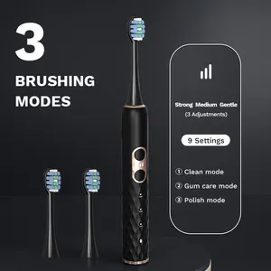 Brosse à dents électrique ultrasonique intelligente de qualité rechargeable brosse à dents électrique sonique pour adulte vente en gros OEM