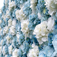 Panneaux floraux artificiels pour décoration murale, violet, en soie, pour fêtes d'anniversaire, mariages, décoration intérieure et extérieure