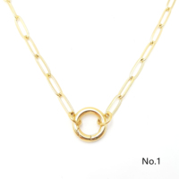Collier en acier inoxydable en gros avec fermoir à bouton-poussoir pour chaînes et bijoux
