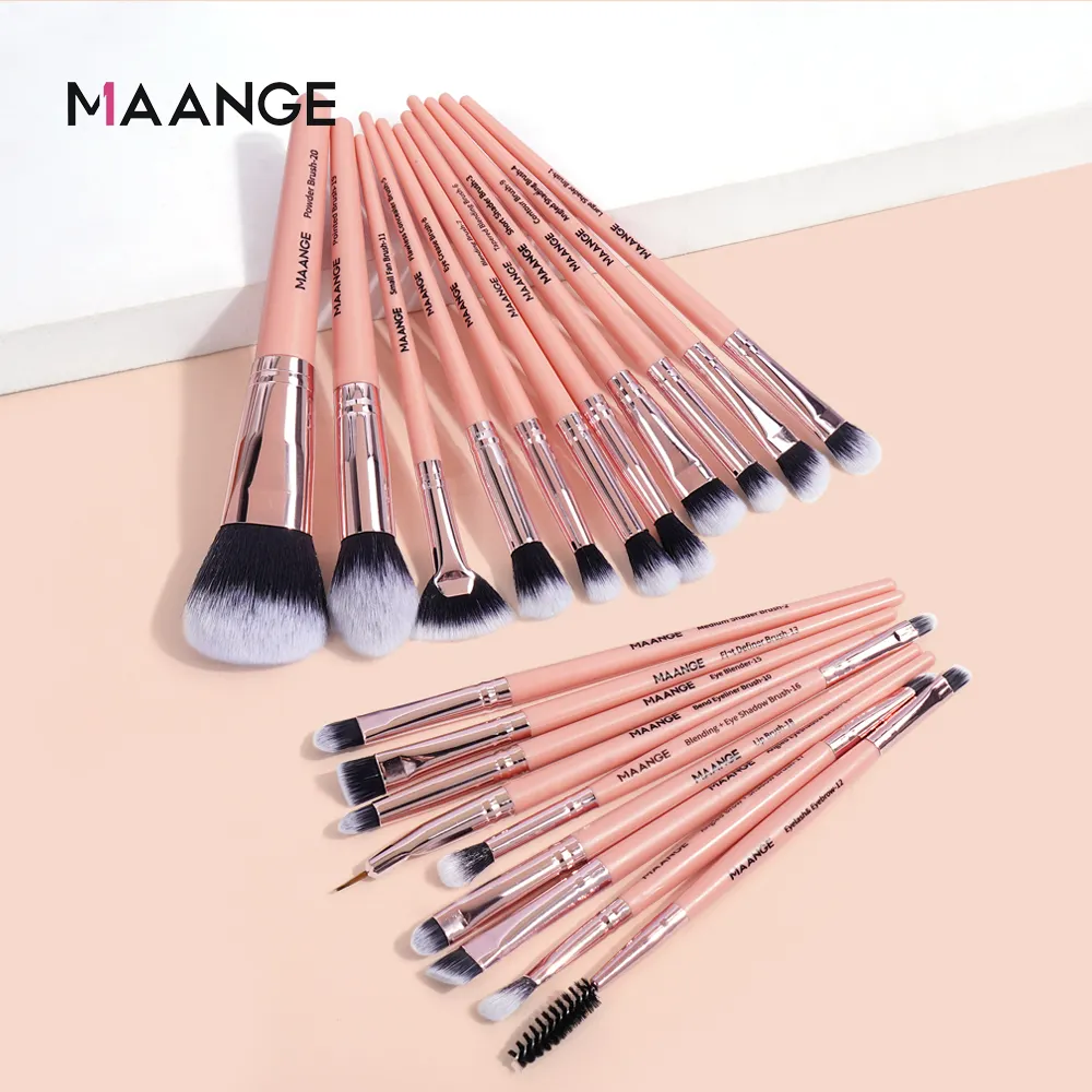 MAANGE 20 Pcs Set Private Label Professional Soft Brushes Brow Foundation Eye Brush Makeup For Face makeup