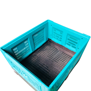 Ventilated Storage Shipping <strong>Folding</strong> Size <strong>Plastic</strong> <strong>Crate</strong> Manufacturer Wholesale Price Moving Turnover Logistic Pallet Box
