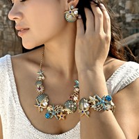 Collier étoile de mer pour femme, accessoire de mode féminin au design unique, au style affirmé et sophistiqué, idéal pour les occasions spéciales.