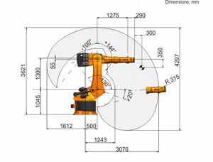 Nuevo Robot Industrial KR510R3080, Brazo Mecánico Cúbico de Hierro Fundido, Carga Útil de 510 kg, Alcance de 3076 mm, Motor, Caja de Cambios, PLC, 1 Año de Garantía - Product Image 5