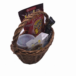 Food Grade Oval <strong>Wicker</strong> Gift <strong>Basket</strong> with <strong>Handles</strong> for Food Storage Picnic <strong>Basket</strong> Accepting Customize - Product Image 3