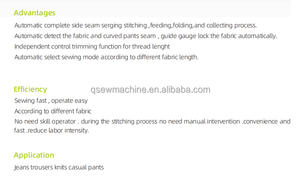 <span class=keywords><strong>Machine</strong></span> à coudre QS-KZ101 à fermeture automatique des coutures <span class=keywords><strong>Machine</strong></span> à sertir à <span class=keywords><strong>ourlet</strong></span> simple face <span class=keywords><strong>pantalon</strong></span> jean - Product Image 5