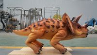 Zigong RC Roboterhund Triceratops Laufender Dinosaurier-Roboter Realistisches Simulationsmodell Leicht Anpassbare Größen Indoor Bildungspark Einkaufszentrum