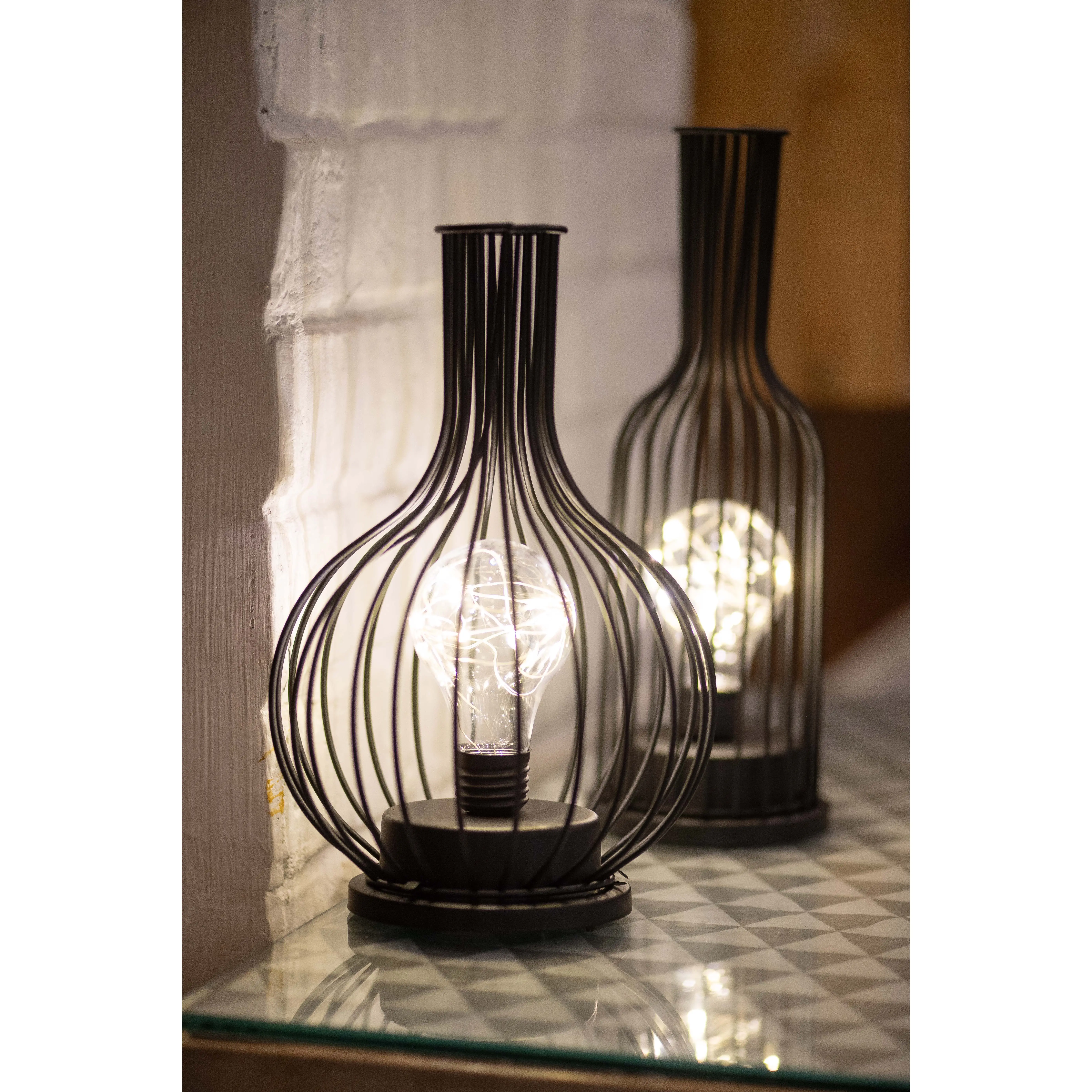 Lampes décoratives vintage en fer au design Antique, luminaire décoratif d'intérieur, idéal pour un salon, une Table de chevet, 10l, 11/10 pouces