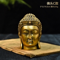 Créative Asie du Sud-Est Ancienne Tête de Bouddha Vente en gros Résine Artisanat Décoration de la maison Pièces
