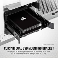 Support de montage double SSD OEM ODM (pour baie interne 3,5 pouces vers 2,5 pouces, installation facile) Noir