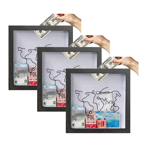 Hot Ticket Storage Cadre <span class=keywords><strong>En</strong></span> Bois Carte Postale Souvenir Boîte De Dépôt Carte Boîte <span class=keywords><strong>Photo</strong></span> Cadre Tirelire - Product Image 2