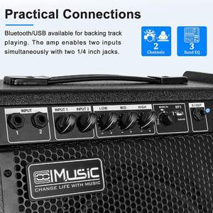 Accessoires musicaux, amplificateur de monitoring personnel 100W pour percussions, batterie électronique avec entrée USB, égaliseur 3 bandes - Product Image 2