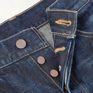 جينز رجالي مستقيم بلون نيلي داكن، قطن خام سميك، تصميم كلاسيكي بقصة عادية، جينز رجالي عالي الجودة مصنوع حسب الطلب - Product Image 3