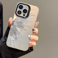 Vente en gros de coques de téléphone portable en TPU transparentes, mignonnes, style Ins, étanches, avec bracelet
