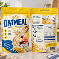 Sachet Doypack Personnalisé Imprimé pour Céréales, Refermable avec Fermeture Éclair, Qualité Alimentaire, Anti-humidité, en Plastique pour Céréales et Granola