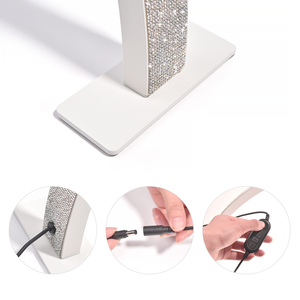 Lampe de bureau à demi-lune KADS 25W, luminosité et température de couleur réglables, lampe pour extensions de cils, lampe de travail pour esthéticiennes - Product Image 4