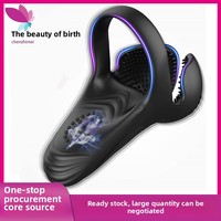Perona électrique mâle Masturbation anneau Silicone vibrant oeuf jouet sexuel avec anneau de verrouillage caractéristique de charge