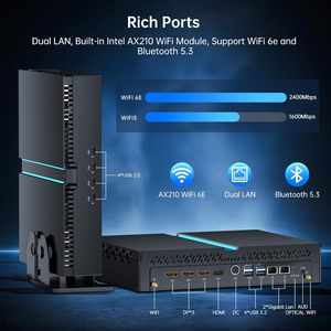 มินิพีซี AI รุ่นใหม่ I9 Core I9-13900F 24 คอร์ 5.6GHz GeForce RTX 4070 12G แรม 64G DDR5  SSD 4T PCIe 4.0  โปรเซสเซอร์ทรงพลัง  มินิพีซีตัวนี้ - Product Image 1