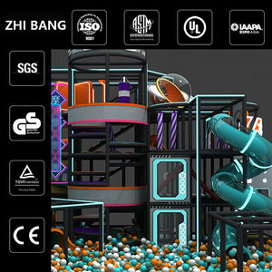 สนามเด็กเล่นพลาสติกแบบสไลด์สำหรับเด็กขนาดใหญ่เครื่องเล่นกีฬาเชิงพาณิชย์แบบอินเทอร์แอคทีฟสำหรับเด็กออกแบบได้ตามต้องการ - Product Image 5