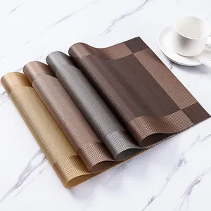 STARUNK Cheap Competitive Placemats Heat Resistant Dining Table Mats Hotel Reusable Anti-Slip Oilproof PVC Vinyl Placemats