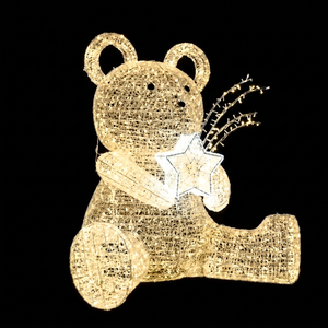 Guirlandes lumineuses en forme d'ours pour ajouter une touche hivernale chaleureuse aux entrées d'hôtels, centres commerciaux et places publiques - Product Image 1