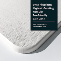FIGOO [Tapis de bain en pierre à séchage rapide] Tapis de salle de bain en pierre à haute efficacité pour évacuer l'humidité