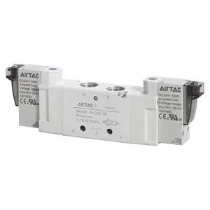 Modo cinque di posizione dell'elettrovalvola a solenoide di AIRTAC 5V120/220/320/420-M5/06/08/10/15DC24V050