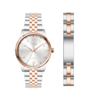 Ensemble montre et bracelet pour homme Verve Craft avec mouvement à quartz, cadran rond et lunette texturée, idéal pour les affaires et le port quotidien.