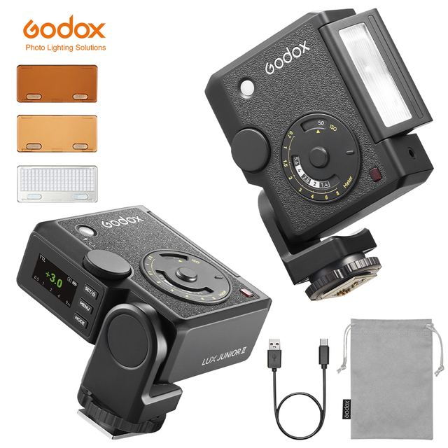 GODOX Lux Junior II Mini TTL Flash Wireless Remote Control Compact Speedlite Built-in Battery for Street Portrait Photography