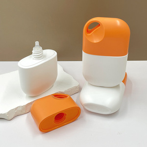 Nuevo Estilo, Botella Ovalada de Plástico de <span class=keywords><strong>50</strong></span> <span class=keywords><strong>ml</strong></span>, Blanca, con Tapón de Rosca y Llavero, para Protector Solar, Loción, Cosméticos, Ideal para Viajes - Product Image 4