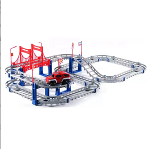 Commercio all'ingrosso assemblare elettrico ferroviario <span class=keywords><strong>auto</strong></span> giocattolo tracce per i bambini giocano - Product Image 4