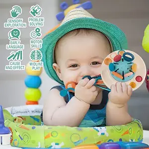 Bebê Sensorial Montessori Silicone Toy Travel Pull String Toy Multi-Sensorial Atividade Toy para crianças