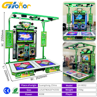 Nouvelle conception G-HONOR, machine d'arcade circulaire en métal pour 2 joueurs, jeu de danse musical d'intérieur à monnayeur, 12 mois, anglais