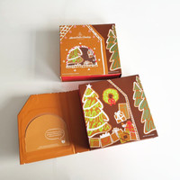 Boîte cadeau en papier rigide magnétique de style livre, personnalisée avec impression OEM, pour emballage de Noël