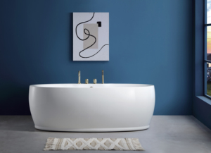 Desagüe de esquina certificado CE personalizado remojo acrílico Puerto portátil bañera independiente - Product Image 4