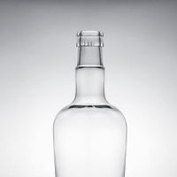 Botella de Licor Redonda Extra Alta de Vidrio Flint con Cierre Estilo Guala para Empaquetado y Personalización de Bebidas Espirituosas