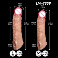 Préservatifs élastiques réutilisables en gros pour hommes, manchon d'extension de pénis en silicone souple, extension de pénis pour homme, jouets sexuels - LM-CT860