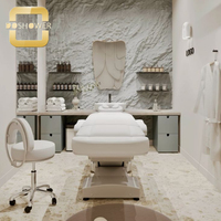 Traitements du visage et du corps Hotel Resort Lit de massage pour centre de cire de luxe Lit de spa Chaises longues d'oreiller avec berceau pour le visage Lit de spa