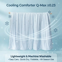 Couverture rafraîchissante imprimée double couche en gaze, couette réversible respirante en nylon et élasthanne pour les personnes ayant chaud la nuit et les sueurs nocturnes