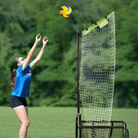 Équipement d'entraînement portable pour lanceur de volley-ball, filet cible réglable en fer, collecteur de balles multifonctionnel