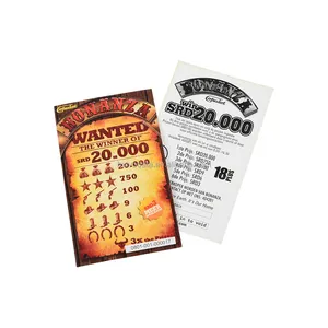 5 Windows Lottery Ticket Full Color Printing Paper Cards Custom Print Instants Pull Tab Ticket Maker