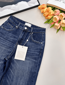 Women High Waist Vintage Washed Straight Leg Jeans Soft Stretch Denim <b>Pants</b> Casual Daily Street Style All Match Long Trousers - Product Image 5