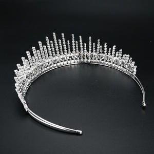 LUOXIN – <span class=keywords><strong>couronne</strong></span> de diadème de mariage en laiton, <span class=keywords><strong>fleur</strong></span> de luxe en Zircon pour femmes demoiselles <span class=keywords><strong>d</strong></span>'<span class=keywords><strong>honneur</strong></span> - Product Image 2