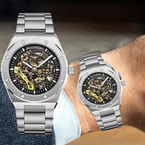 Reloj Mecánico Automático 2023, Personaliza Tu Logotipo, Esfera Esqueleto Negra, Resistente al Agua, Relojes Automáticos de Lujo para Hombre - Product Image 2