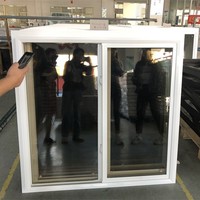 Ventanas Corredizas de PVC de Doble Acristalamiento con Diseño Moderno, Marco de Plástico Horizontal, Aislamiento Térmico para Viviendas