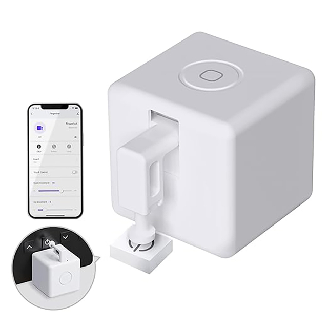Compatible with Alexa & Google Home Smart Home Timer Control Work with App & No Wiring Switch Button Pusher Fingerbot