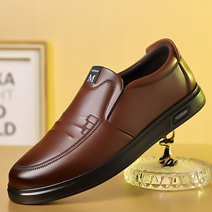 Mocasines Sin Cordones para Hombre, Punta Redonda, Parte Superior de PU, Forro de Felpa, Entresuela de Goma, Suela Exterior con Diseño Sólido, Zapatos Casuales de Moda para Todas las Temporadas - Product Image 4